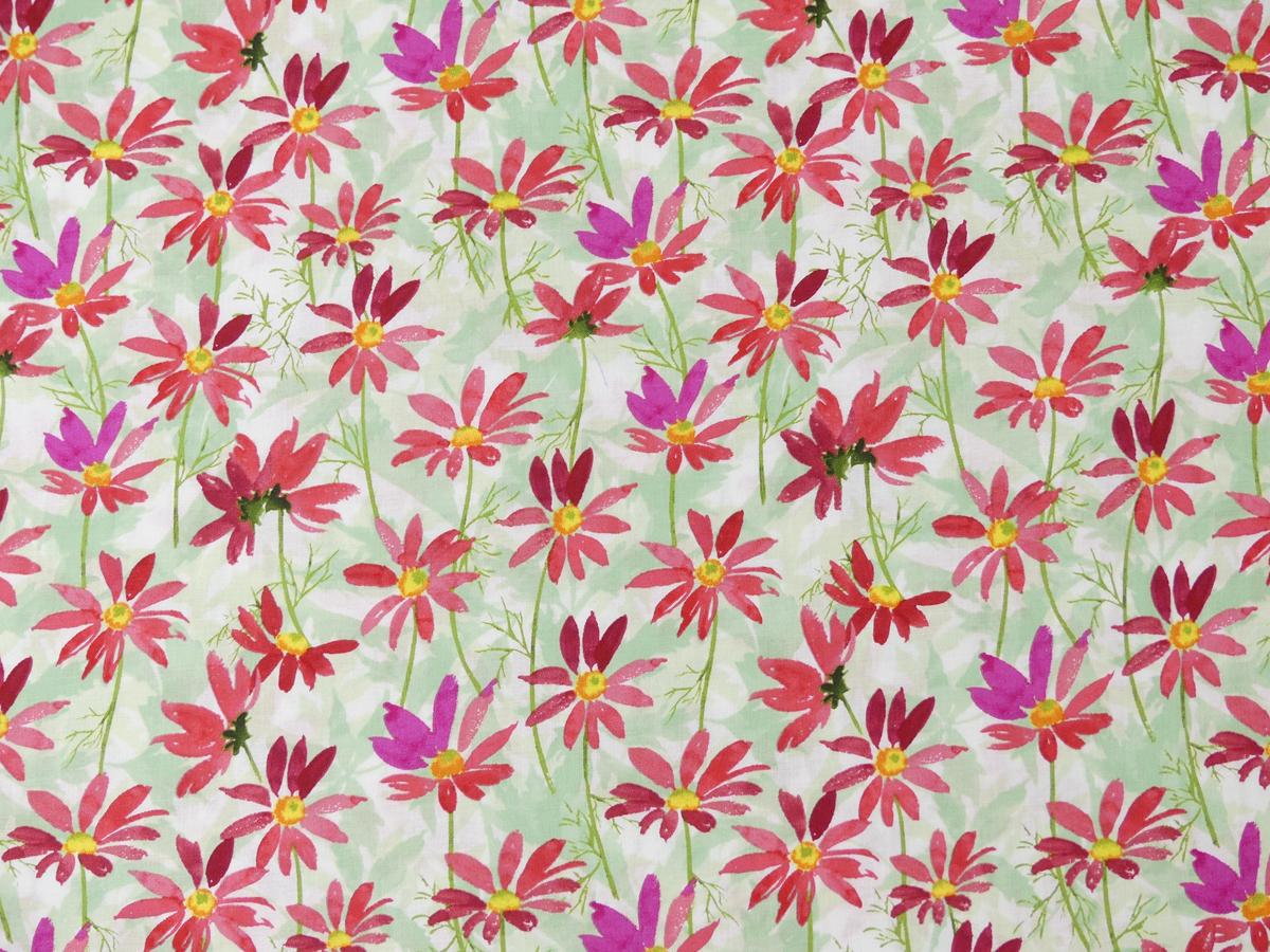 Patchworkstoff von Clothworks Kollektion Flowershop Blumen rot